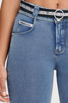 N.O.W® Denim - High Waisted - Full Length - Light Blue + Yellow Stitching 13