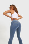N.O.W® Denim - High Waisted - Full Length - Light Blue + Yellow Stitching 5