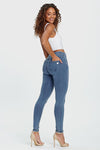 N.O.W® Denim - High Waisted - Full Length - Light Blue + Yellow Stitching 12