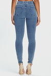 N.O.W® Denim - High Waisted - Full Length - Light Blue + Yellow Stitching 9