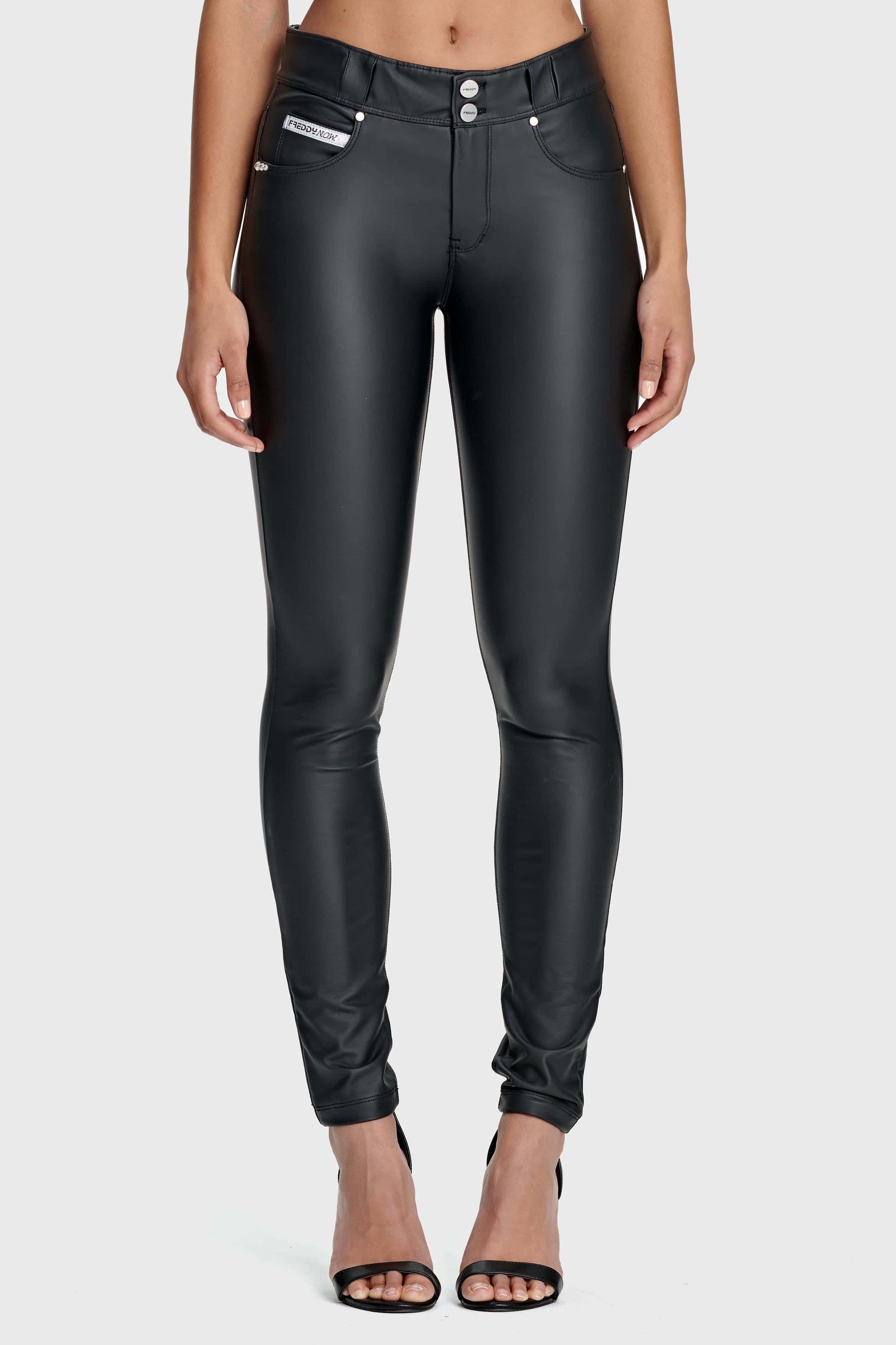 N.O.W® Faux Leather - High Waisted - Full Length - Black 7