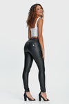 N.O.W® Faux Leather - High Waisted - Full Length - Black 10