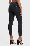 N.O.W® Denim - High Waisted - 7/8 Length - Black + Black Stitching 1