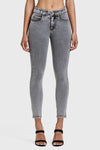 N.O.W® Denim - High Waisted - 7/8 Length - Grey + Yellow Stitching 7