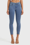 N.O.W® Denim - High Waisted - 7/8 Length - Light Blue + Yellow Stitching 11