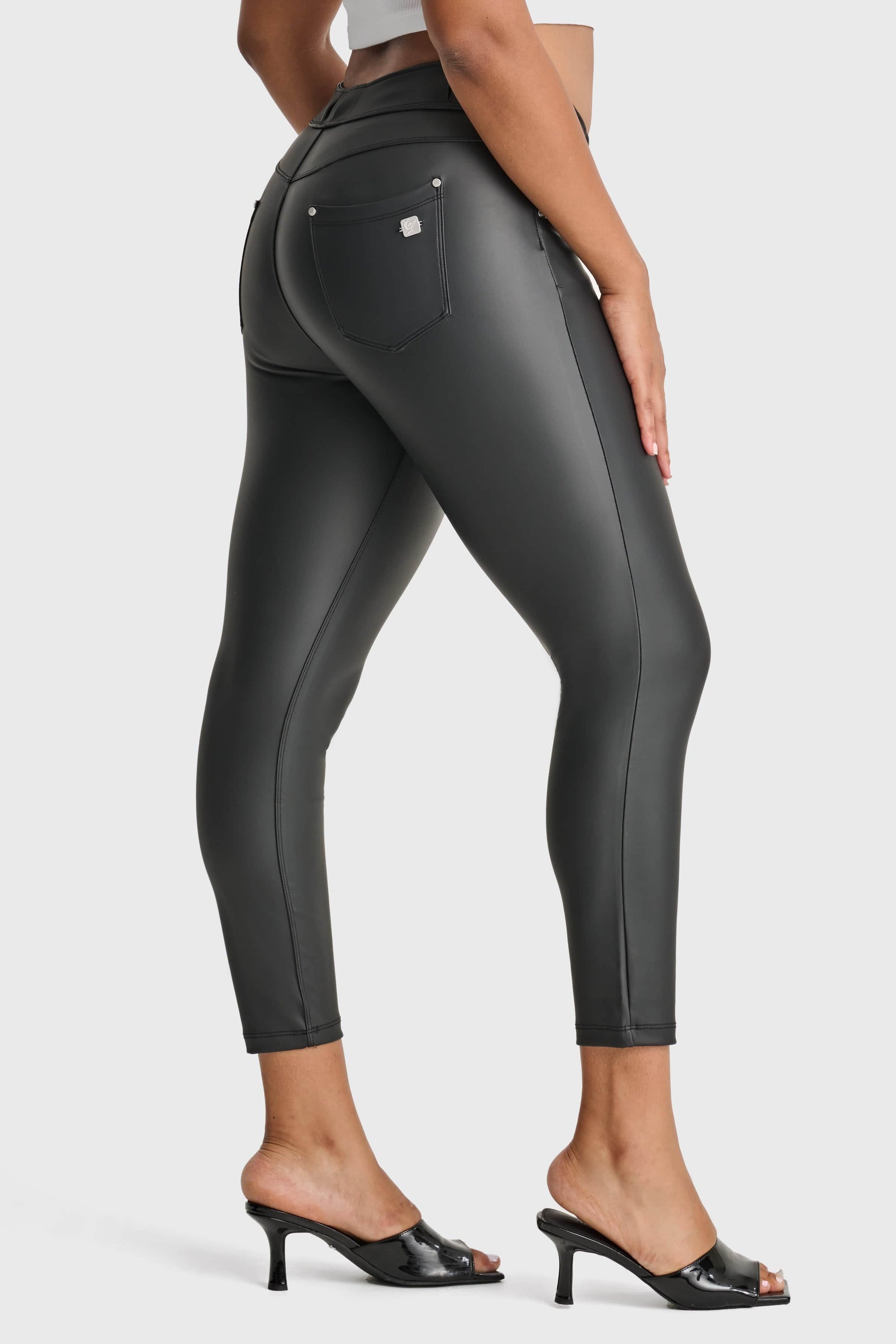 N.O.W® Faux Leather - High Waisted - 7/8 Length - Black 6