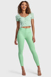 Pinstripe Crop - White + Green 4