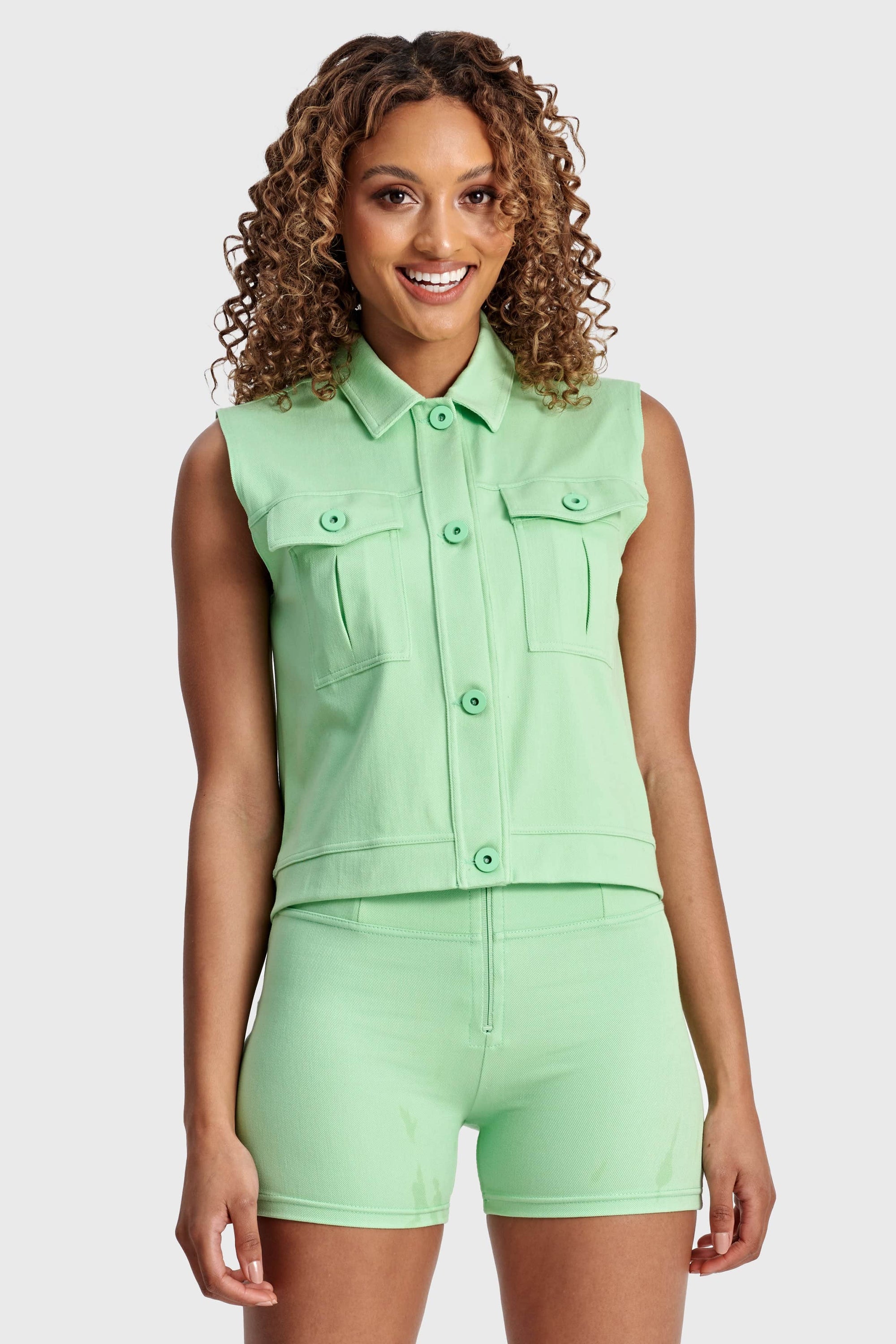 Pastel Vest - Green 7
