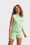 Pastel Vest - Green 1