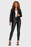Faux Biker Leather Jacket - Black 2