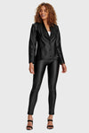 Faux Biker Leather Jacket - Black 3