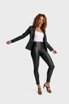 Faux Biker Leather Jacket - Black 5