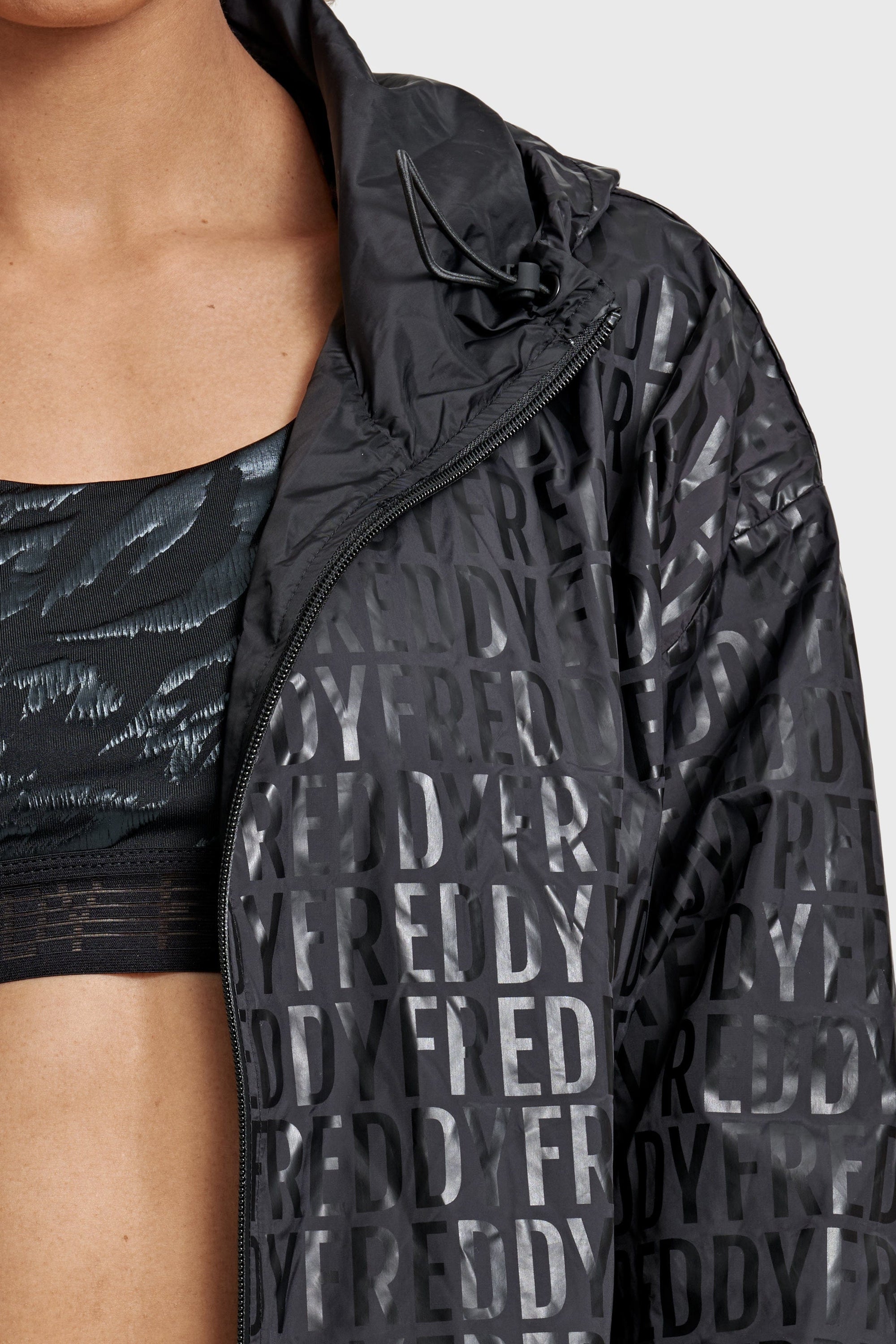 Sports Jacket with Freddy Print - Black 7