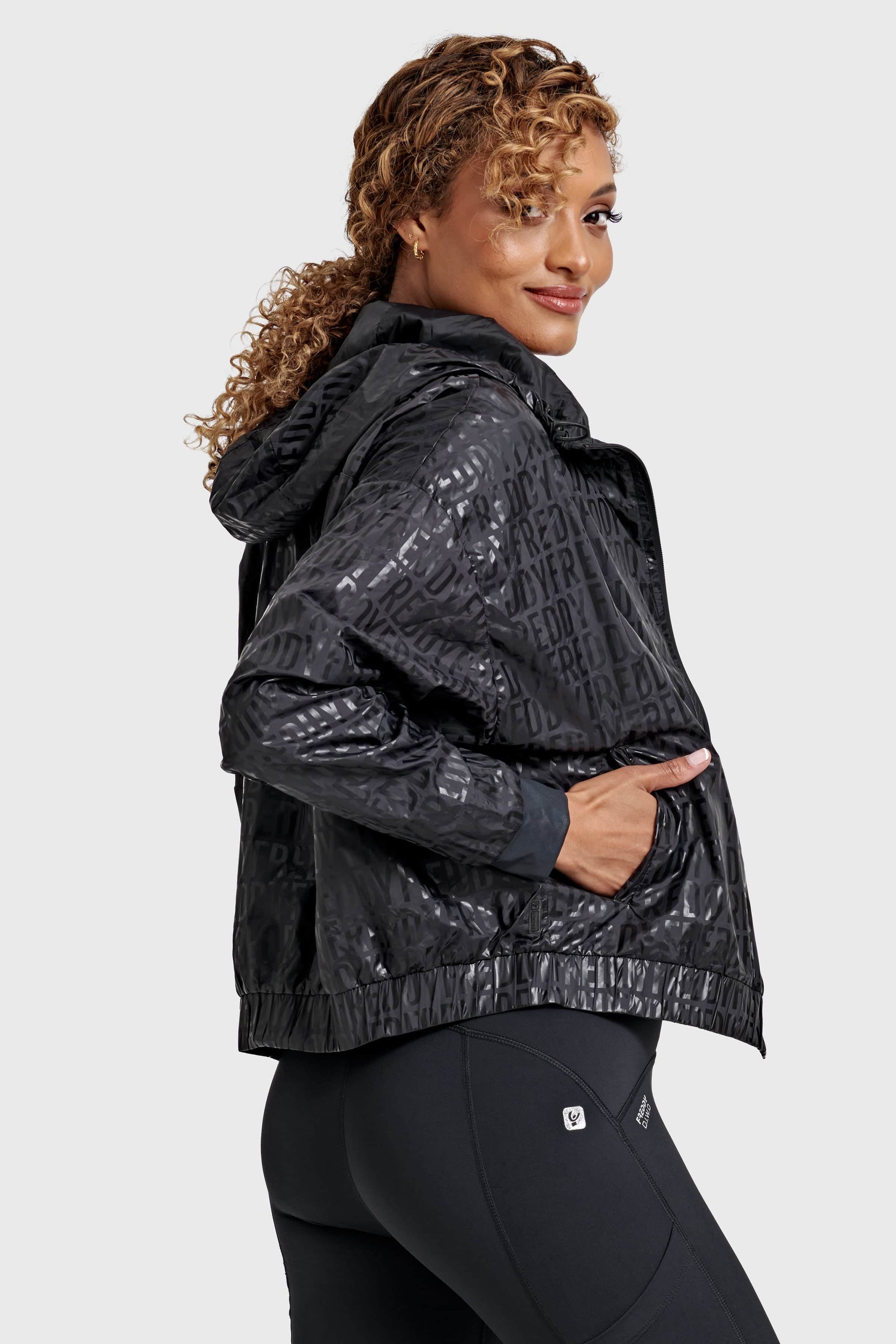 Sports Jacket with Freddy Print - Black 3