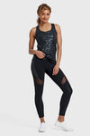 Sports Tank Top Tonal Zebra Print - Black 5