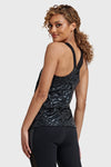 Sports Tank Top Tonal Zebra Print - Black 2