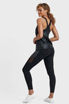 Sports Tank Top Tonal Zebra Print - Black 4