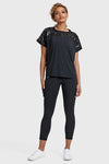 Oversized Mesh Insert Top - Black 3