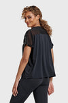 Oversized Mesh Insert Top - Black 6