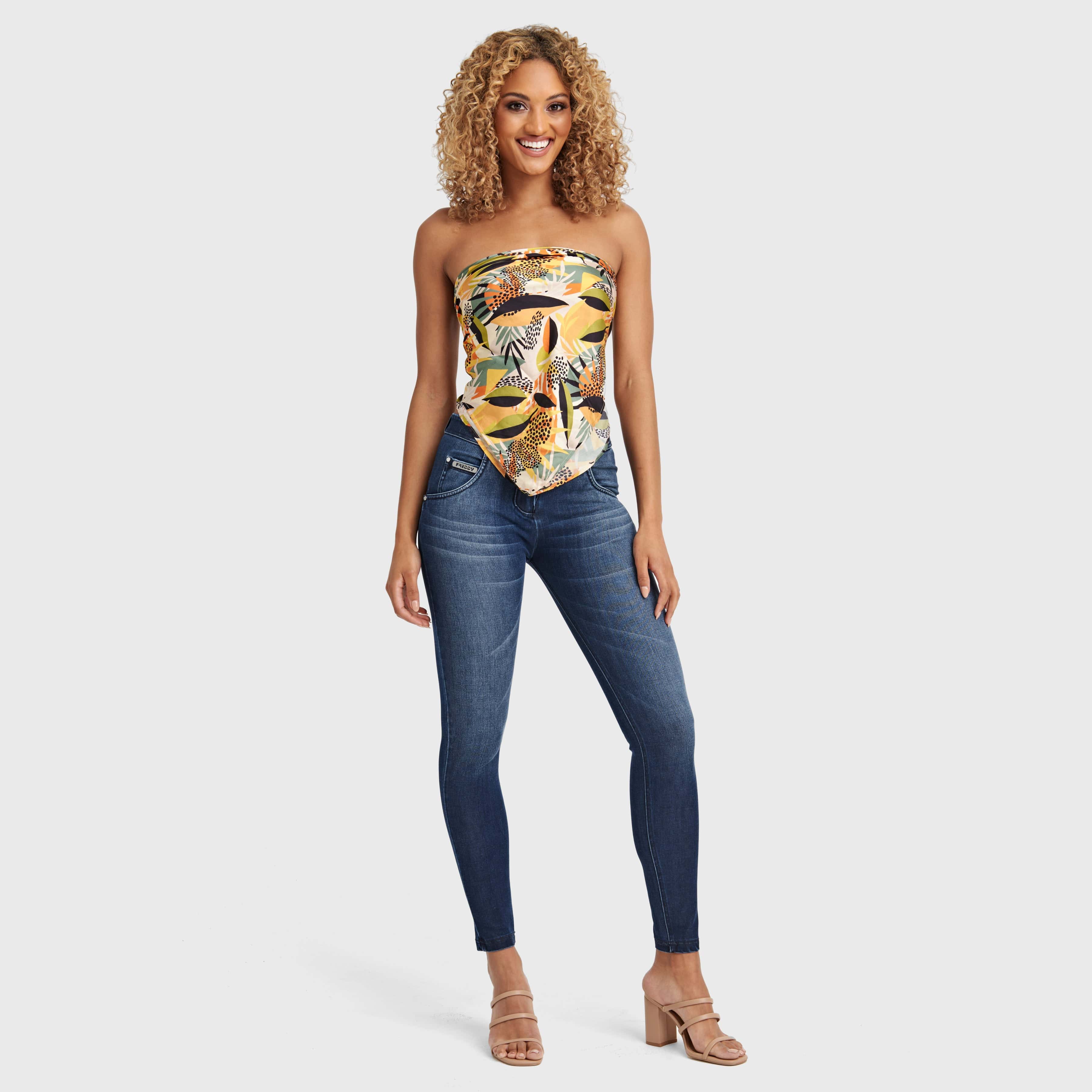 Multi-Way Scarf Top - Floral Orange 3