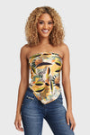 Multi-Way Scarf Top - Floral Orange 1