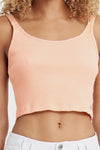 Cotton Ribbed Cami - Peach 3
