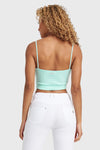 Cotton Ribbed Crop - Aqua 2