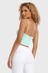 Cotton Ribbed Crop - Aqua 5