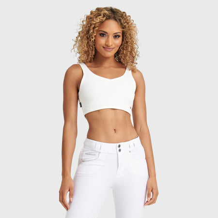 Cropped Tank Top - White 1