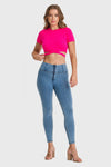 Cropped Wrap Around T Shirt - Pink 4