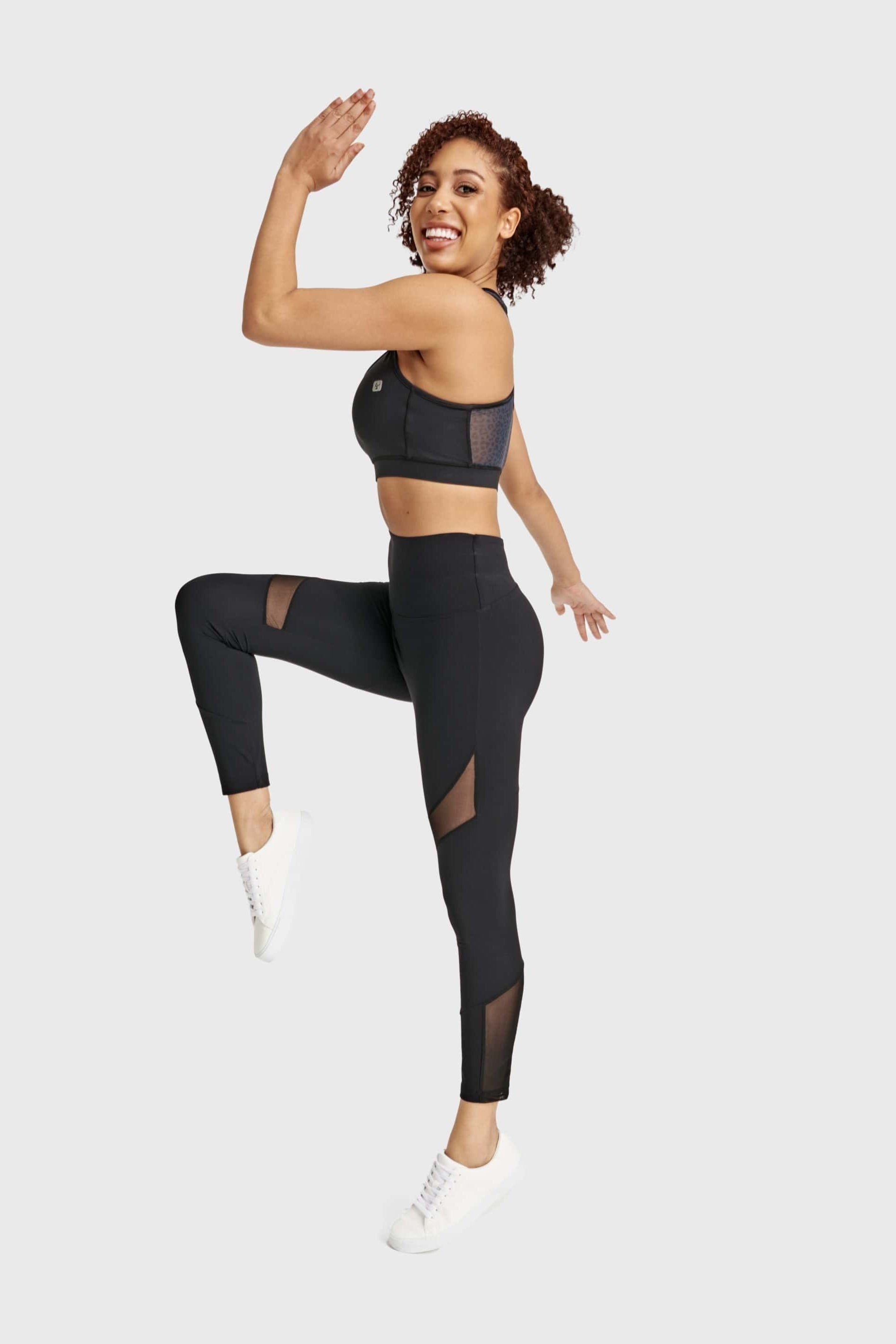 Superfit Diwo Pro With Mesh Detailing - High Waisted - 7/8 Length - Black 7