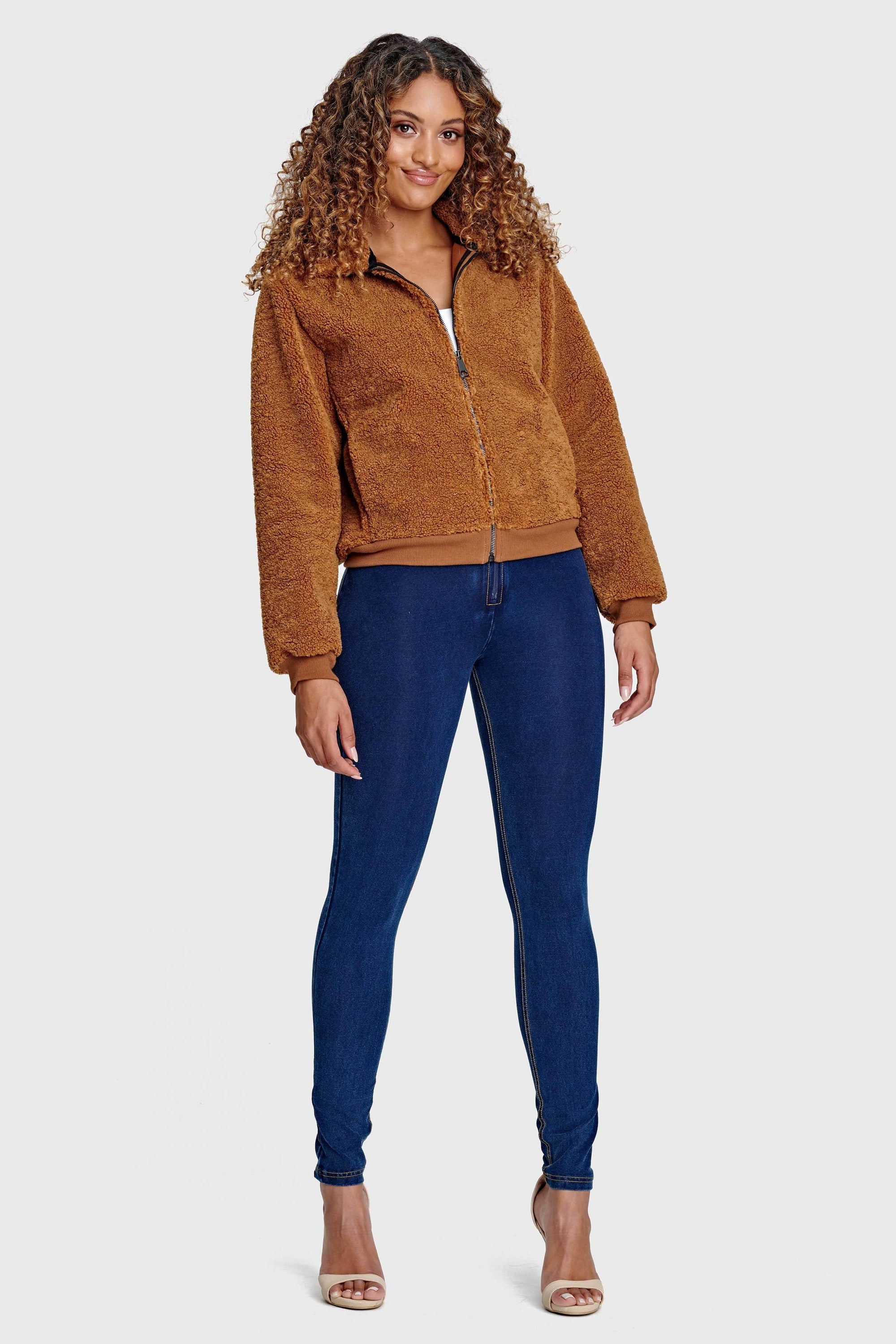 Faux Shearling Jacket - Teddy Brown 2