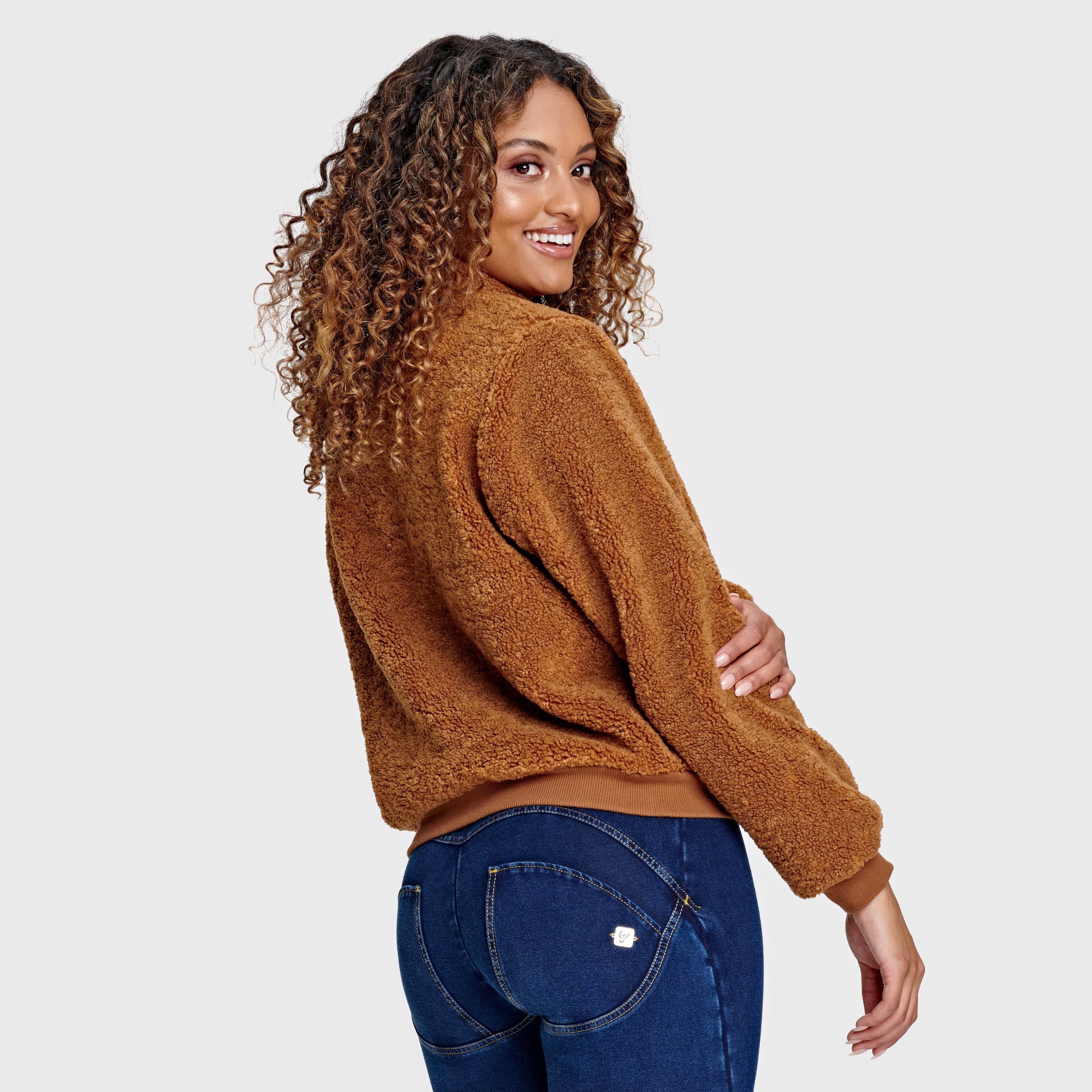 Faux Shearling Jacket - Teddy Brown 3