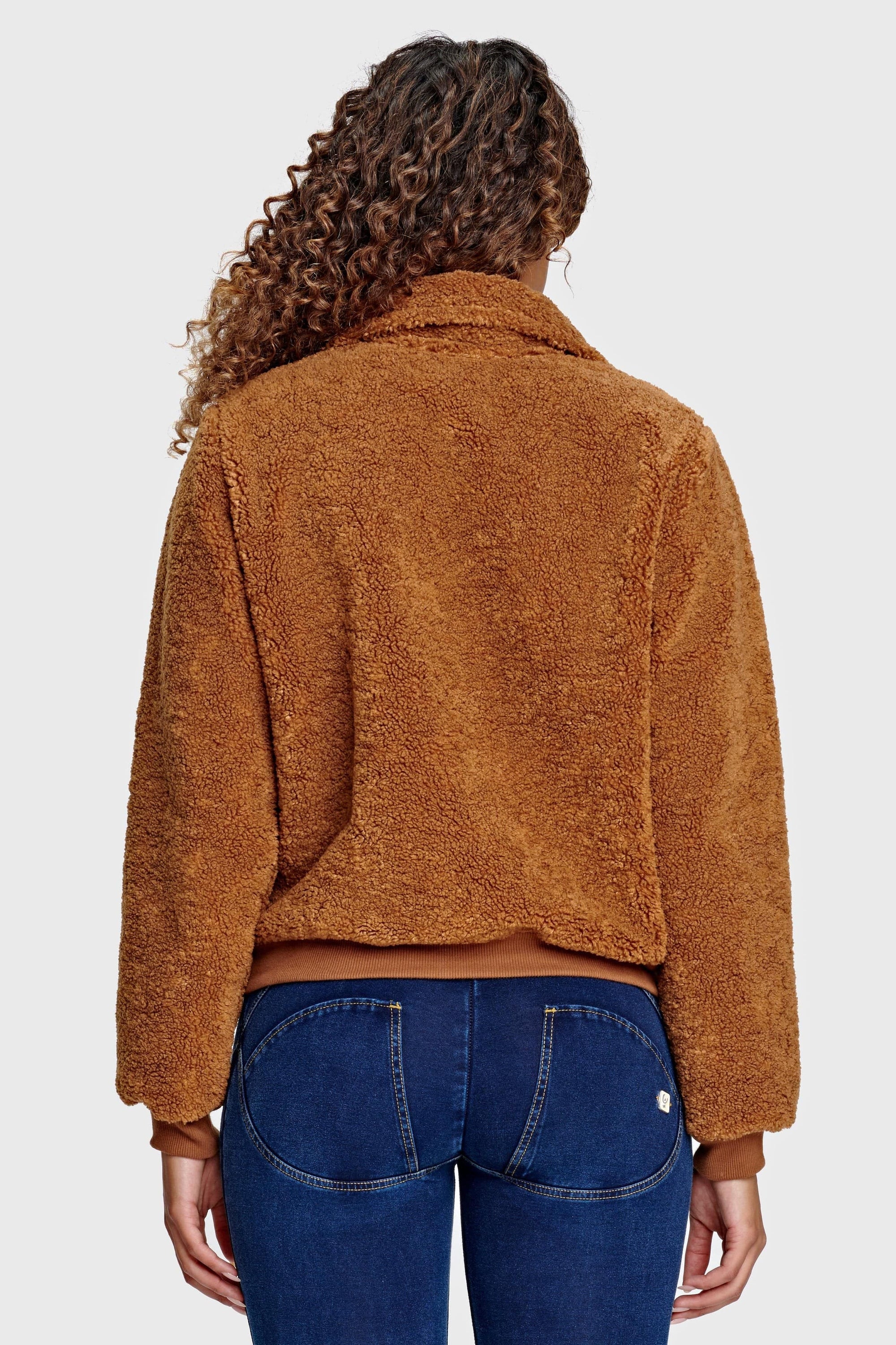 Faux Shearling Jacket - Teddy Brown 6
