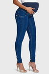 WR.UP® Maternity Denim - Full Length - Dark Blue + Yellow Stitching 5