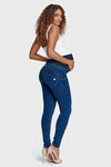 WR.UP® Maternity Denim - Full Length - Dark Blue + Yellow Stitching 6