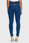 WR.UP® Maternity Denim - Full Length - Dark Blue + Yellow Stitching 4