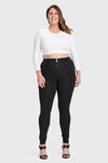 WR.UP® Curvy Denim - High Waisted - Full Length - Black + Black Stitching 7
