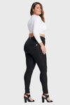 WR.UP® Curvy Denim - High Waisted - Full Length - Black + Black Stitching 6