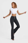 WR.UP® Denim - High Waisted - Bell Bottom Flare - Black + Black Stitching 6