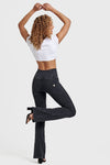 WR.UP® Denim - High Waisted - Bell Bottom Flare - Black + Black Stitching 7