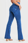 WR.UP® Denim With Front Pockets - Super High Waisted - Flare - Cobalt Blue + Blue Stitching 6