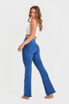 WR.UP® Denim With Front Pockets - Super High Waisted - Flare - Cobalt Blue + Blue Stitching 4