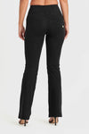WR.UP® Denim with Front Pockets - Super High Waisted - Flare - Black + Black Stitching 5