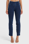 WR.UP® Denim - High Waisted - 7/8 Flare - Dark Blue + Blue Stitching 2