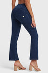 WR.UP® Denim - High Waisted - 7/8 Flare - Dark Blue + Blue Stitching 1