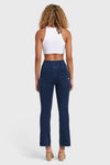 WR.UP® Denim - High Waisted - 7/8 Flare - Dark Blue + Blue Stitching 5