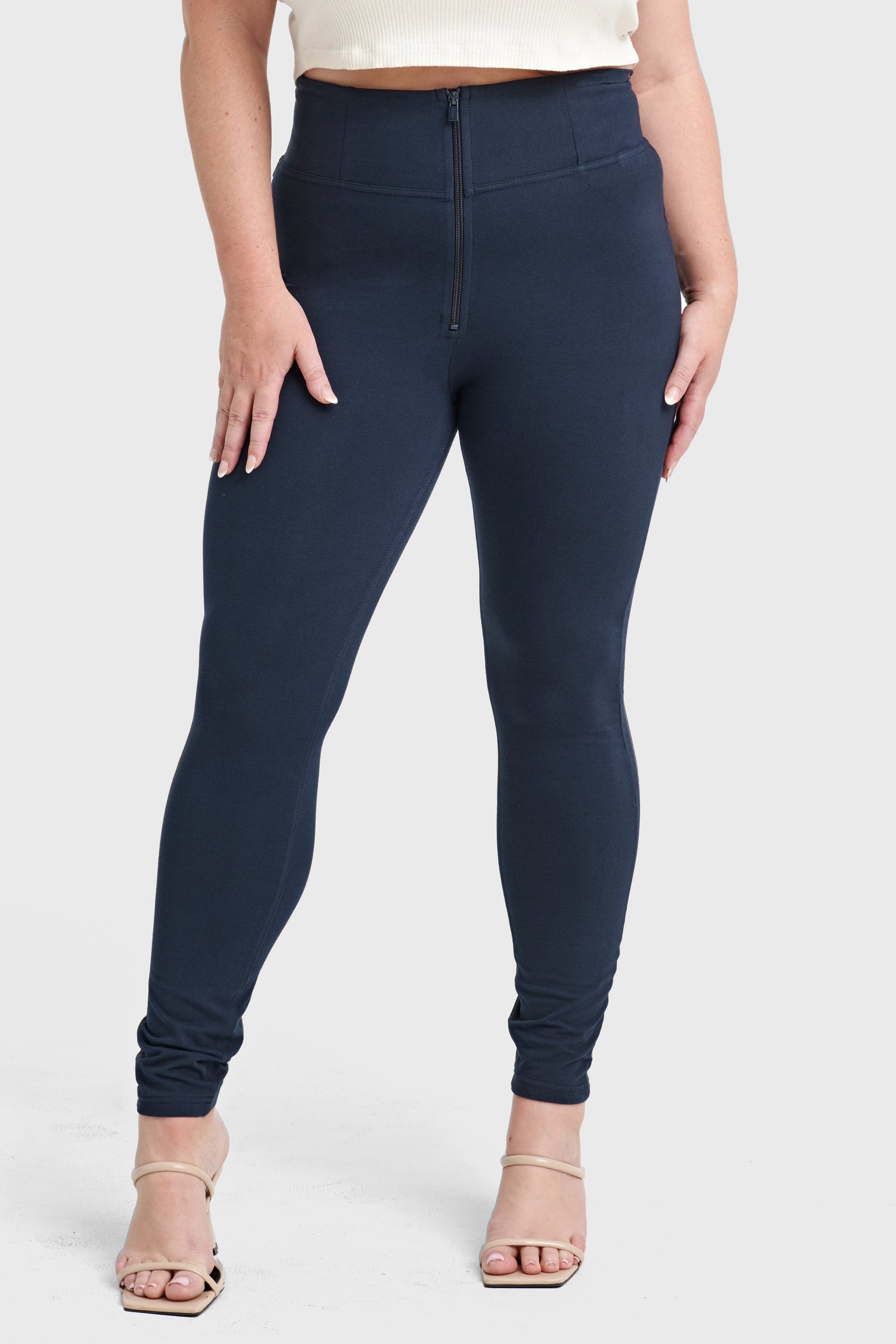 WR.UP® Curvy Fashion - Zip High Waisted - Full Length - Navy Blue 4