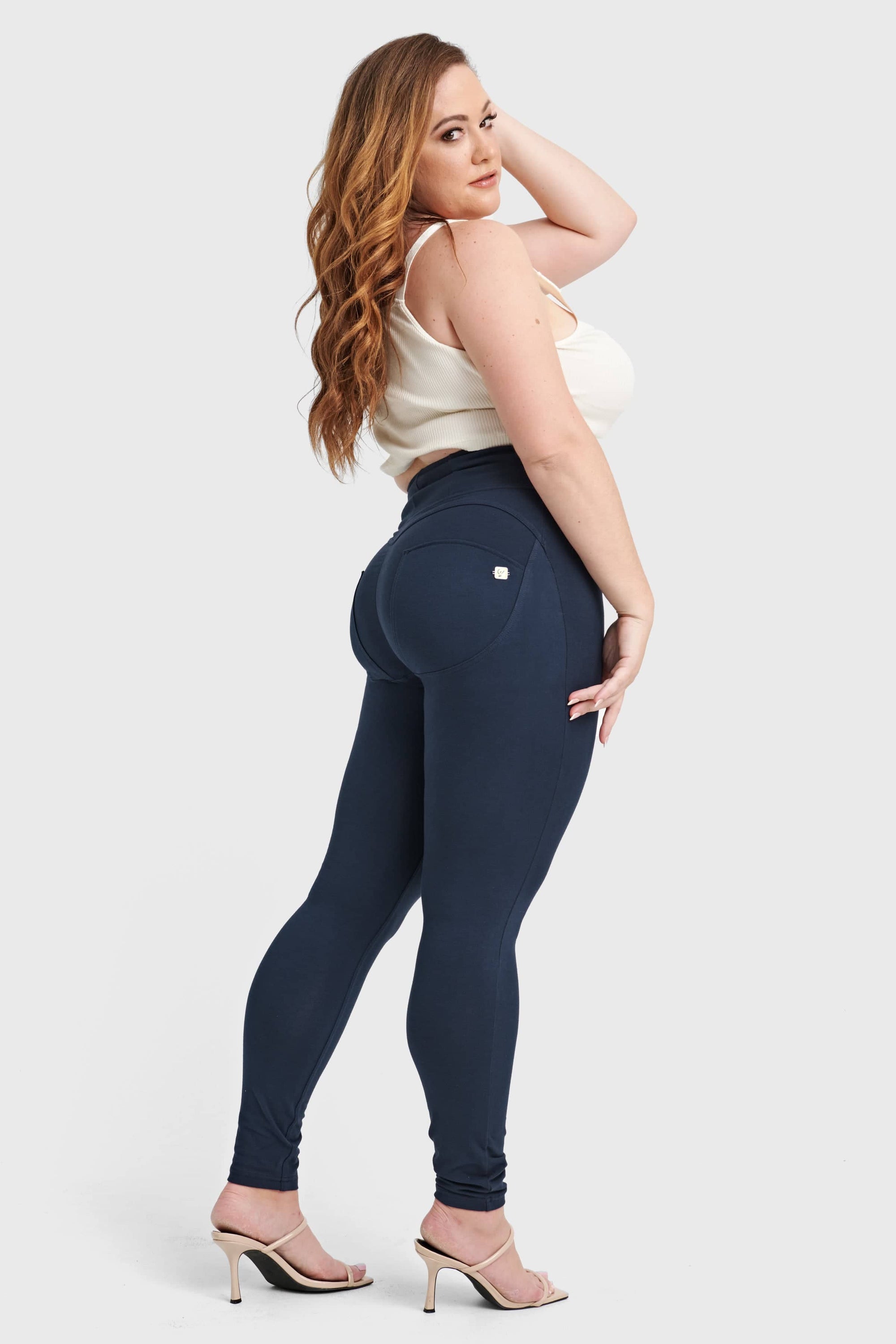 WR.UP® Curvy Fashion - Zip High Waisted - Full Length - Navy Blue 2