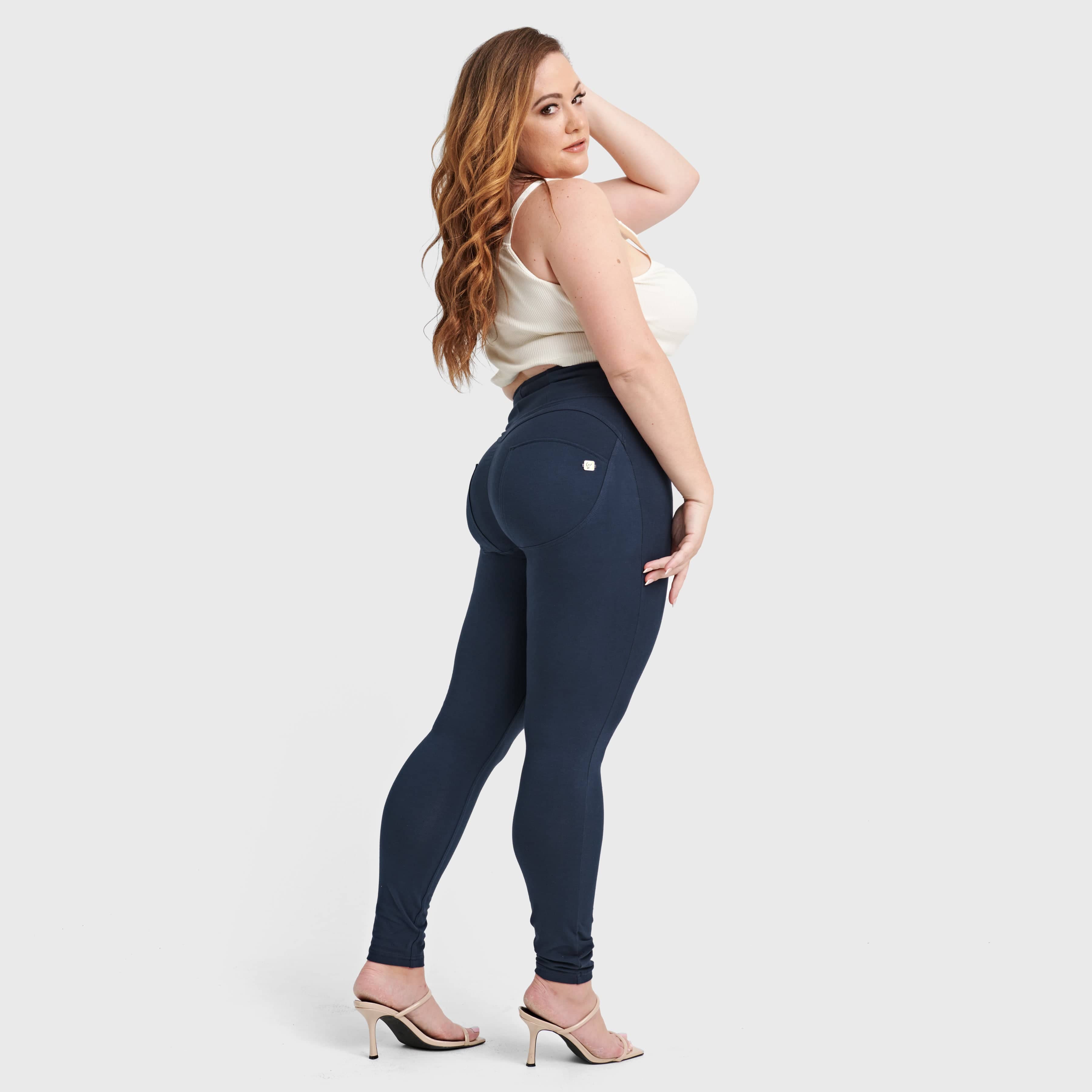 WR.UP® Curvy Fashion - Zip High Waisted - Full Length - Navy Blue 2